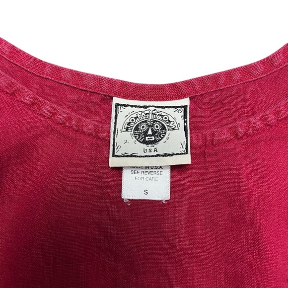 VTG Tom Tom California Linen Red Dress Made In USA Size Small - Picture 3 of 6